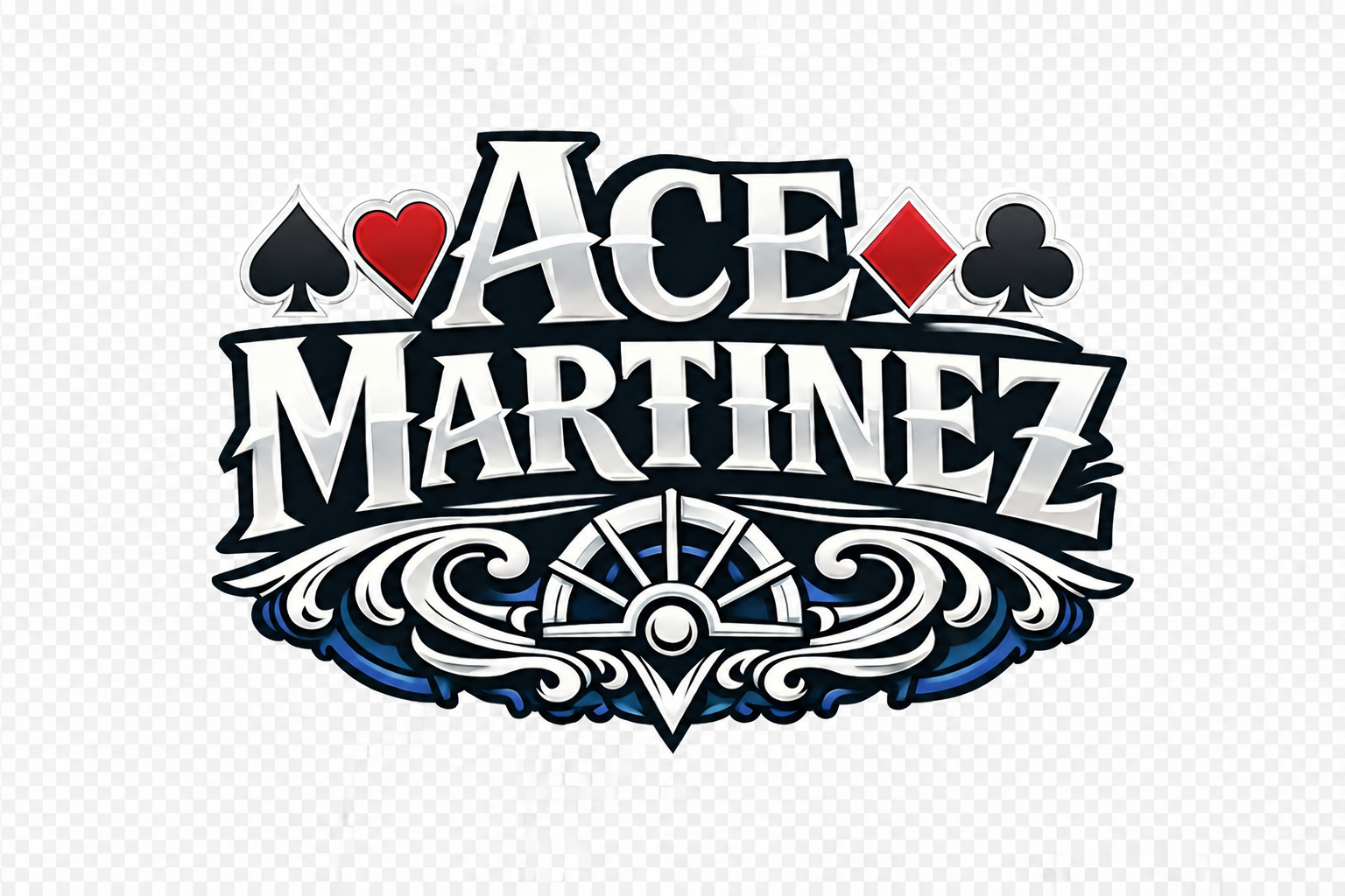 Ace Martinez riverboat casino identity logo